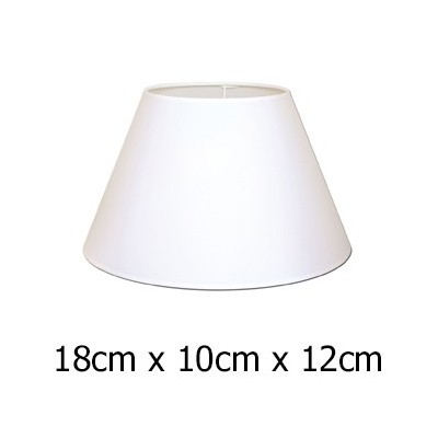 Pantalla de lámpara en color blanco con forma cónica de 18 cm